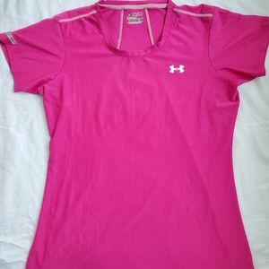 Underarmour pink fitted workout top